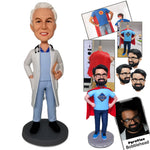 Load image into Gallery viewer, Custom Doctor Bobblehead With Stethoscope - Personalized Medical Gift for Him
