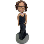 Load image into Gallery viewer, Custom Bobblehead Lady in Black Evening Dress - Personalized Gift for Her