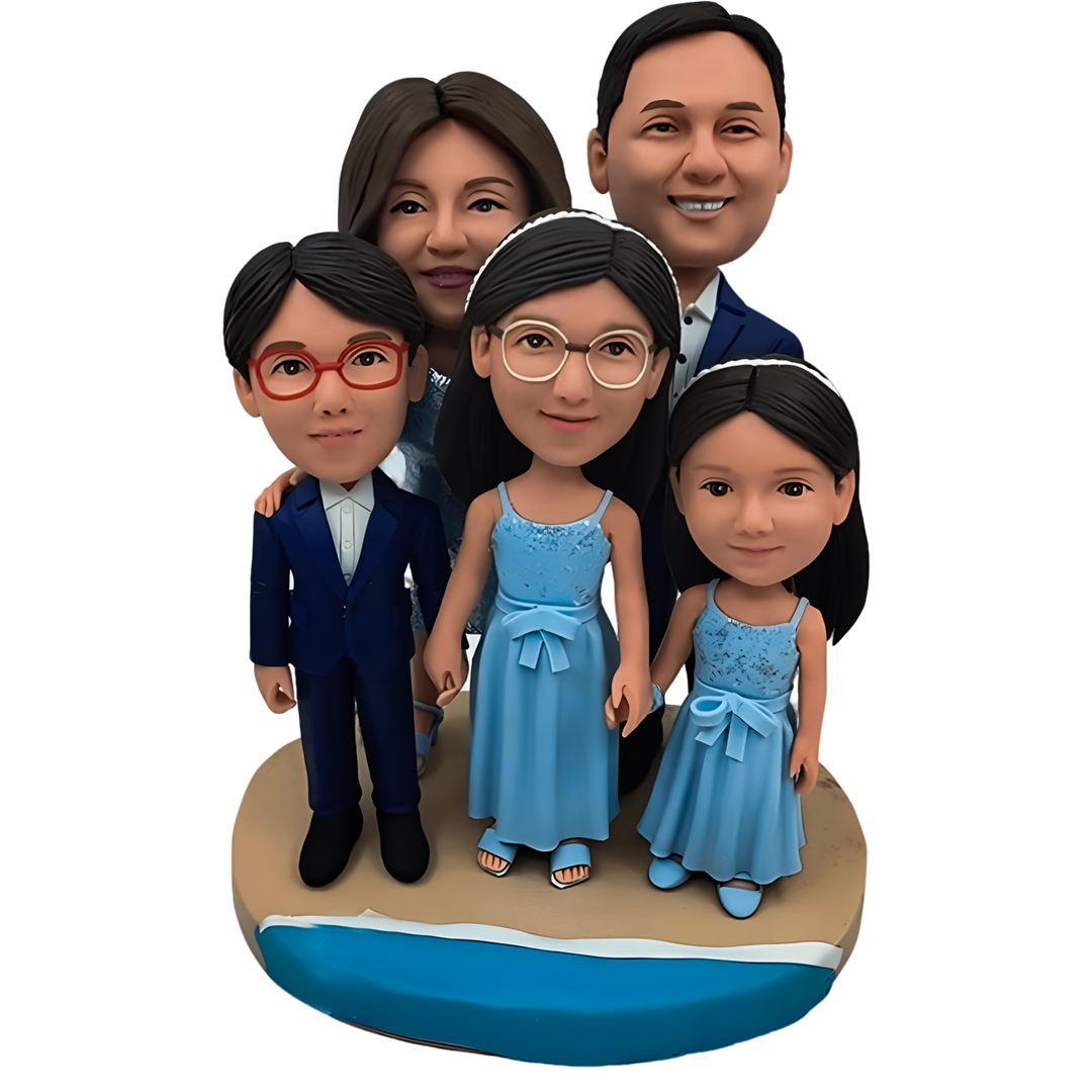 Custom Pediatrician Bobblehead With Teddy Bear - Personalized Doctor Gift