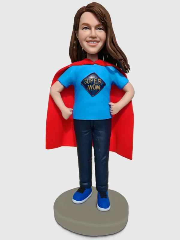 Super Mom Superhero Bobblehead – Personalized Family Hero