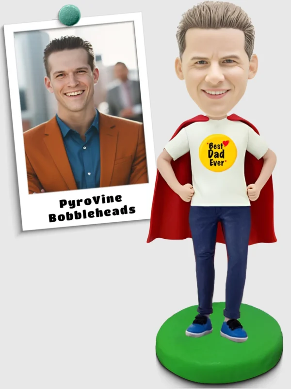 Superhero Bobblehead with Cape – Custom Action Figure