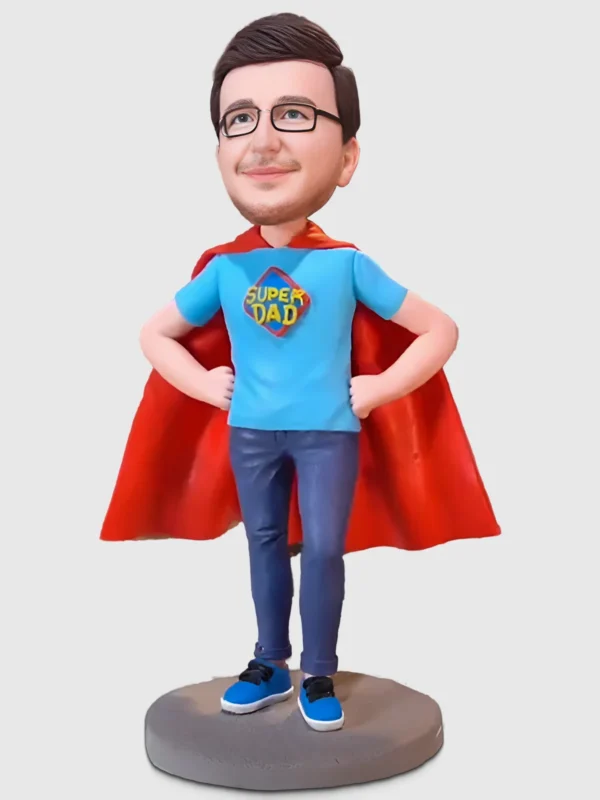 Custom Superhero Dad Bobblehead – Father Figure Hero