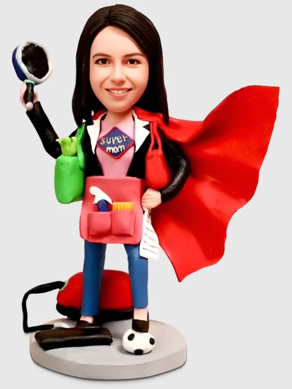 Super Mom Custom Bobblehead – A Mother’s Heroic Love